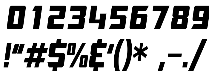 SF TransRobotics Condensed Oblique Font OTHER CHARS