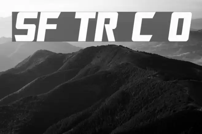 SF TransRobotics Condensed Oblique Font examples