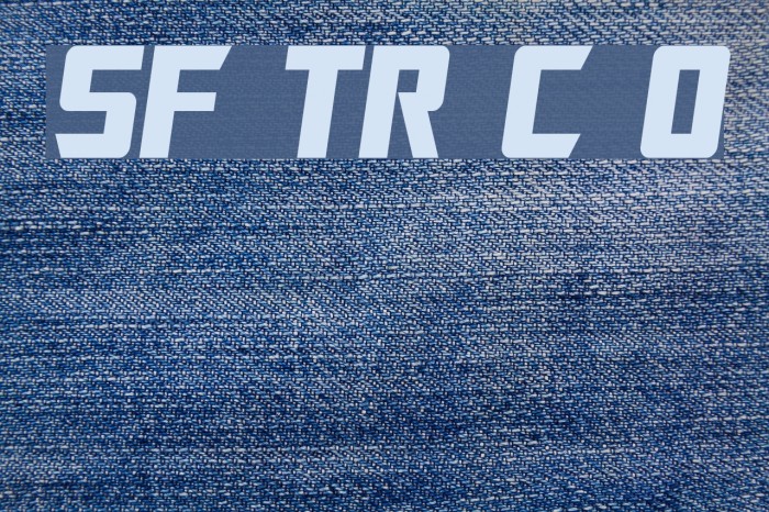 SF TransRobotics Condensed Oblique Font examples