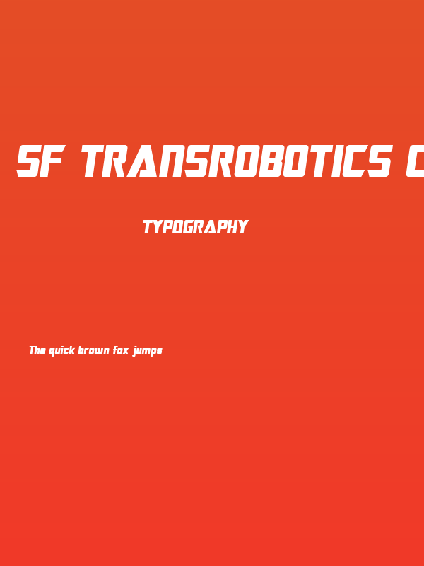 SF TransRobotics Condensed Oblique Poster
