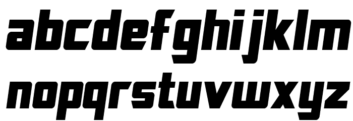 SF TransRobotics Condensed Oblique Font LOWERCASE