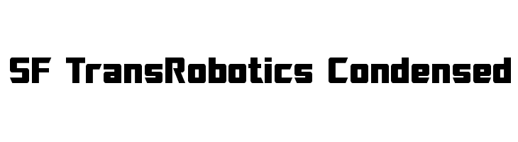 SF TransRobotics Condensed Font