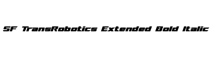SF TransRobotics Extended Bold Italic Font