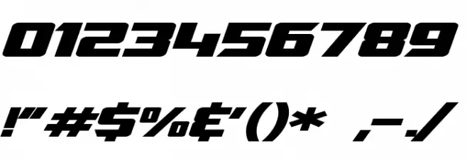 SF TransRobotics Extended Bold Italic Font OTHER CHARS
