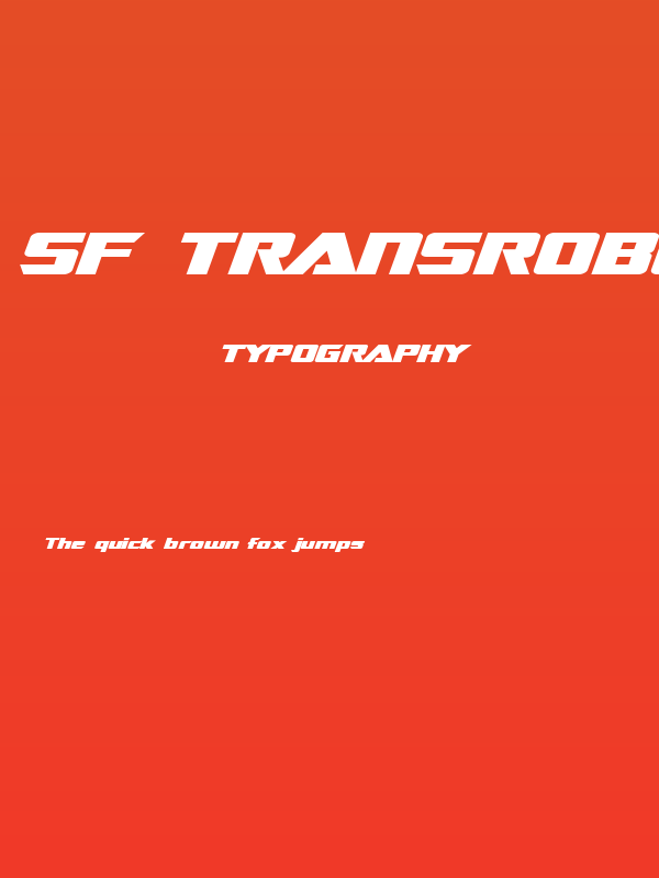 SF TransRobotics Extended Bold Italic Poster