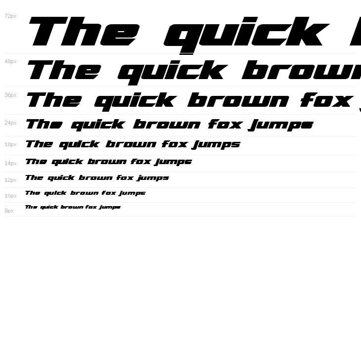 SF TransRobotics Extended Bold Italic Waterfall