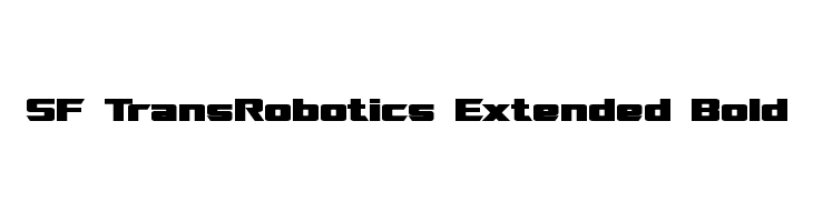 SF TransRobotics Extended Bold Font