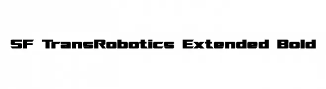 SF TransRobotics Extended Bold  les polices de caractères gratuit tlcharger