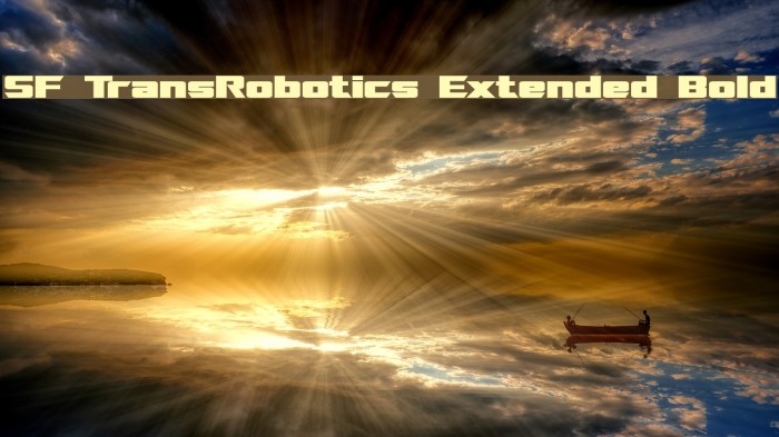 SF TransRobotics Extended Bold फ़ॉन्ट examples