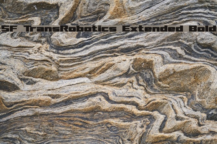 SF TransRobotics Extended Bold फ़ॉन्ट examples