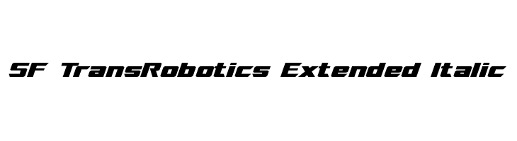 SF TransRobotics Extended Italic Font