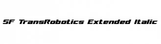 SF TransRobotics Extended Italic  baixar fontes gratis
