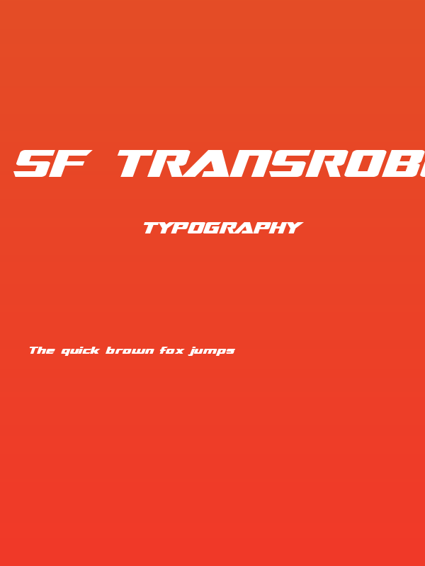 SF TransRobotics Extended Italic Poster