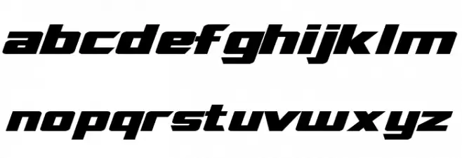 SF TransRobotics Extended Italic Font LOWERCASE