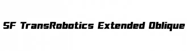 SF TransRobotics Extended Oblique  フリーフォントのダウンロード