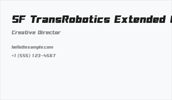 SF TransRobotics Extended Oblique Business Card