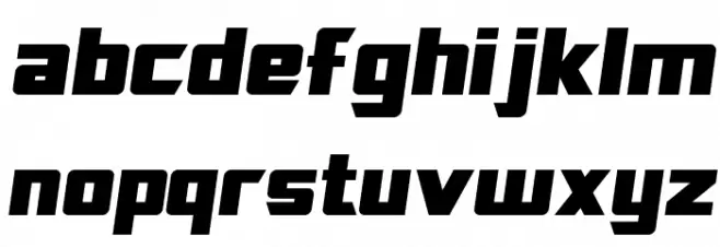 SF TransRobotics Extended Oblique Schriftart Kleinbuchstaben