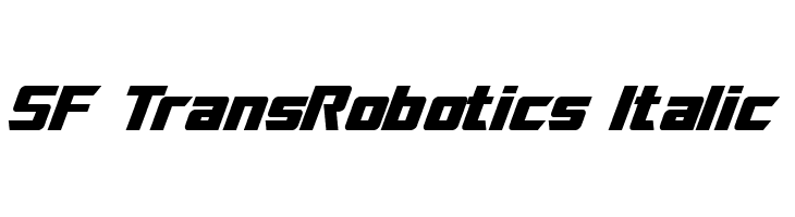 SF TransRobotics Italic  Fuentes Gratis Descargar