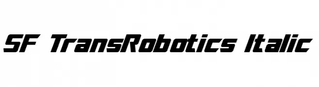 SF TransRobotics Italic  baixar fontes gratis