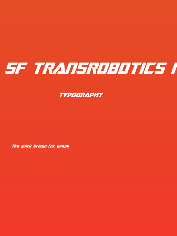 SF TransRobotics Italic Poster