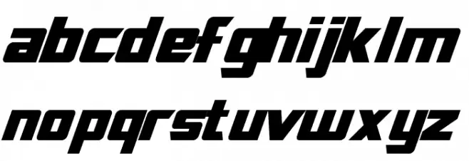 SF TransRobotics Italic Font LOWERCASE