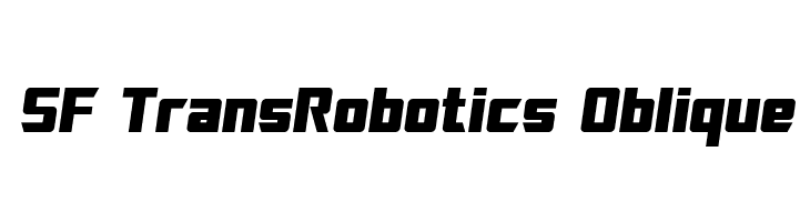 SF TransRobotics Oblique Font