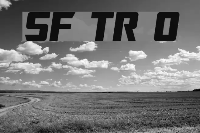 SF TransRobotics Oblique Font examples