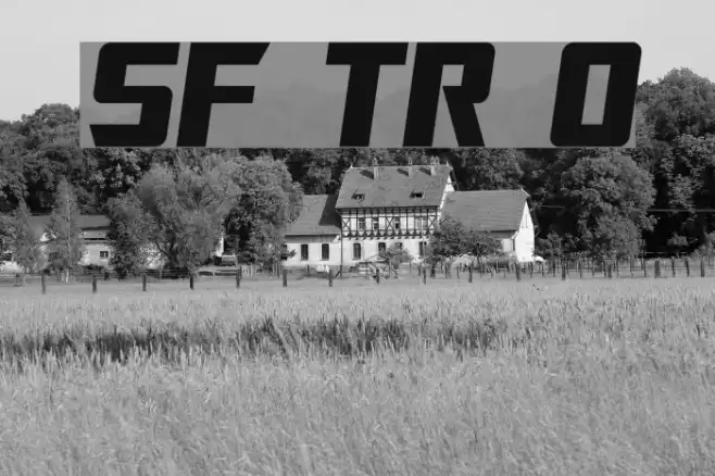 SF TransRobotics Oblique Font examples