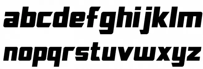 SF TransRobotics Oblique Font LOWERCASE