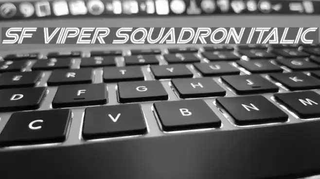 SF Viper Squadron Italic Font examples
