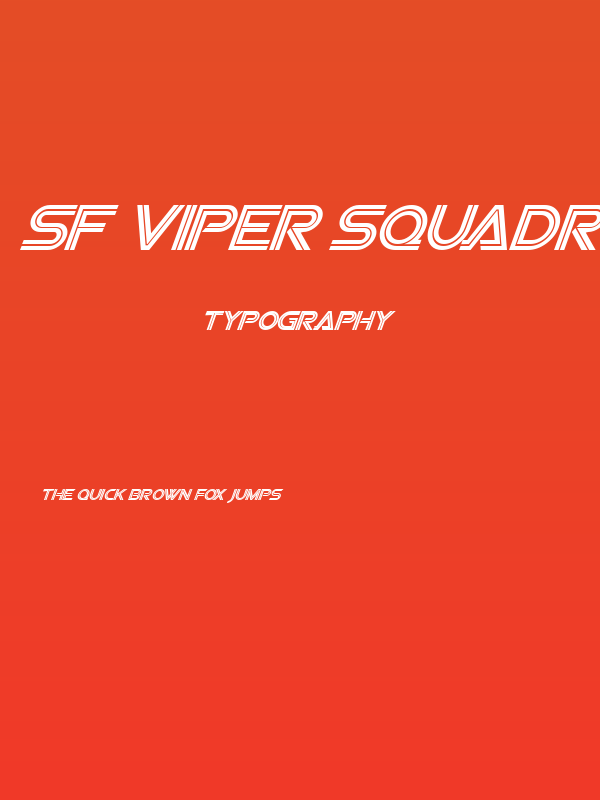 SF Viper Squadron Italic Poster
