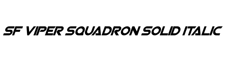 SF Viper Squadron Solid Italic  font caratteri gratis