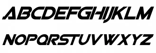 SF Viper Squadron Solid Italic 字体 大写