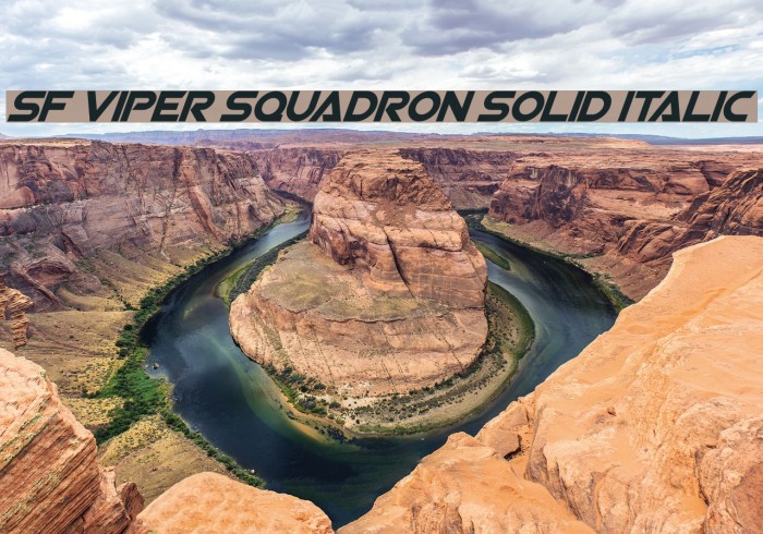 SF Viper Squadron Solid Italic Font examples