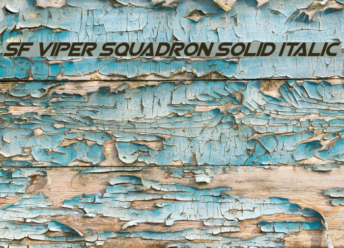 SF Viper Squadron Solid Italic Font examples