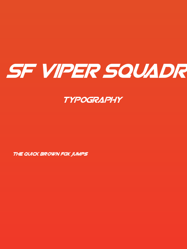 SF Viper Squadron Solid Italic Poster