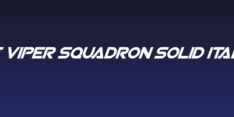 SF Viper Squadron Solid Italic Social Header