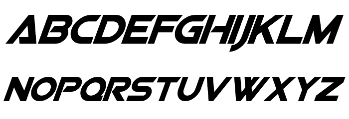 SF Viper Squadron Solid Italic Font LOWERCASE