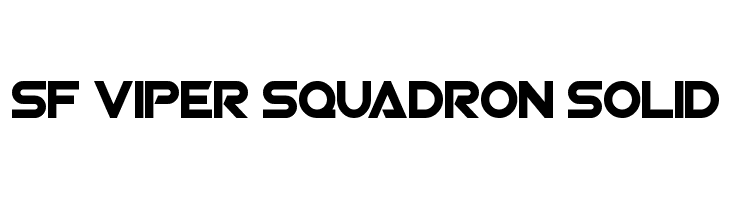 SF Viper Squadron Solid Font