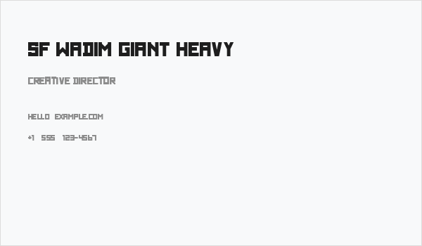 SF WADIM GIANT Heavy Business Card