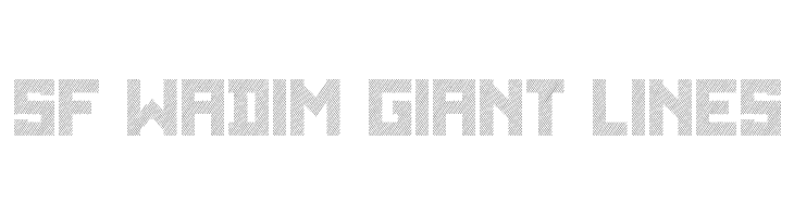 SF WADIM GIANT LINES Font