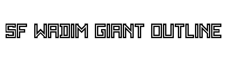 SF WADIM GIANT OUTLINE  नि: शुल्क फ़ॉन्ट्स डाउनलोड