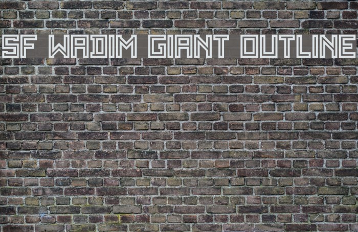 SF WADIM GIANT OUTLINE Caratteri examples