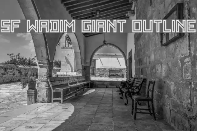 SF WADIM GIANT OUTLINE Font examples