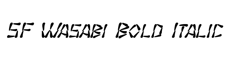 SF Wasabi Bold Italic  Скачать бесплатные шрифты