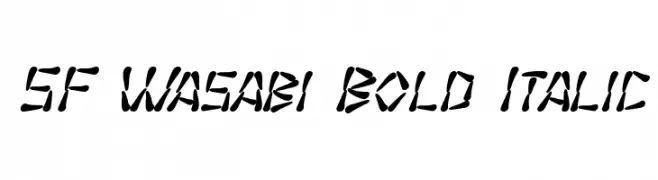 SF Wasabi Bold Italic  Fuentes Gratis Descargar