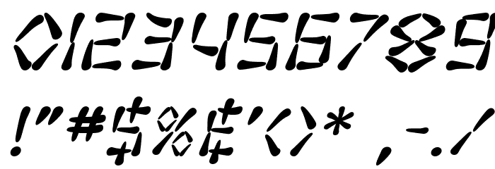 SF Wasabi Bold Italic Font OTHER CHARS