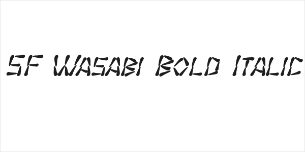 SF Wasabi Bold Italic Logo