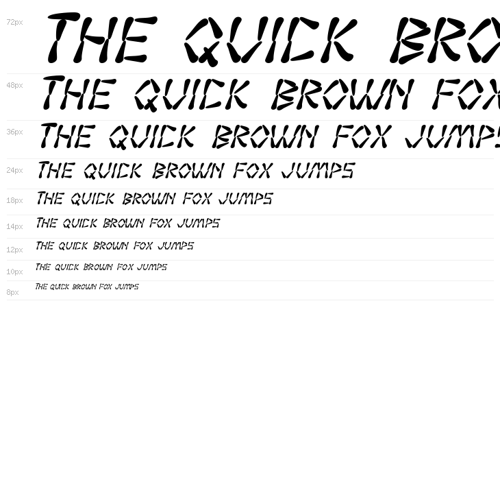 SF Wasabi Bold Italic Waterfall