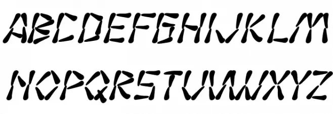 SF Wasabi Bold Italic Caratteri MINUSCOLO